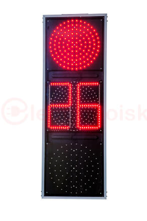 Светофор дорожный светодиодный транспортный с ТООВ Т.1.1(плоский)