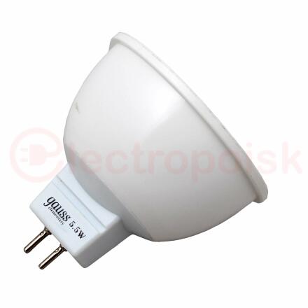 Лампа светодиодная LED 5,5 Вт 430 Лм 3000К теплая GU5.3 MR16 Elementary Gauss