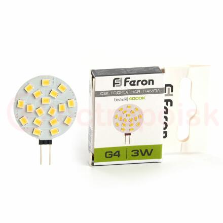 Лампа светодиодная LED 3вт 12в G4 белый