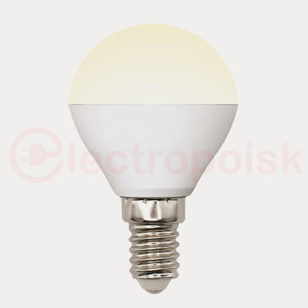 Лампа светодиодная с трехступенчатым диммером 100-50-10 LED 6вт 175-250В шар 510Лм Е14 3000К Uniel Multibrigh