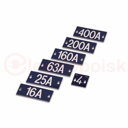 Табличка номинального тока ''50A'', 145х60х1.5мм