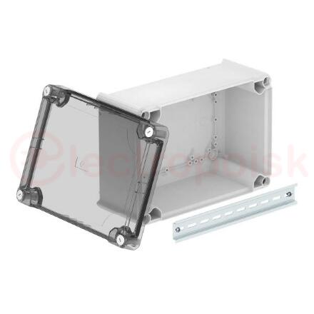 Коробка распаячная T350 285x201x120 сплош. стенка выс. прозрач. крышка