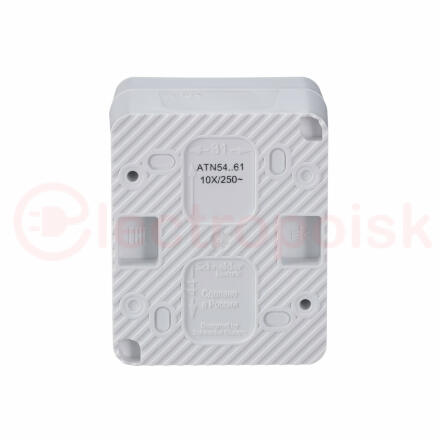 AtlasDesign Profi54 переключатель одноклавишный IP54 10 АХ, БЕЛЫЙ, Россия