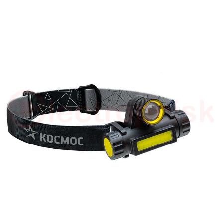 Фонарь налобный аккумуляторный KocH103WLith, 3W, аккум. 3,7V 1,2Ah, 180Lm, 8 часов, Космос