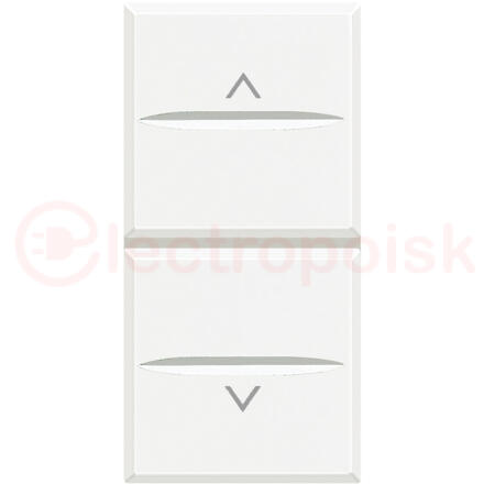 Axolute Кнопка двойная с блокировкой 1Р (NO) + 1Р (NO) 10А 250В~ белый