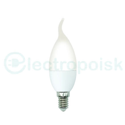 Лампа светодиодная LED-CW37-5W/4000K/E14/FR/SLS Форма свеча на ветру матовая Белый свет (4000K) ТМ Volpe
