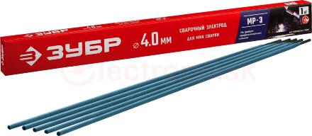 Электроды МР-3 рутиловый, d 4.0x450 мм, 1 кг в коробке.