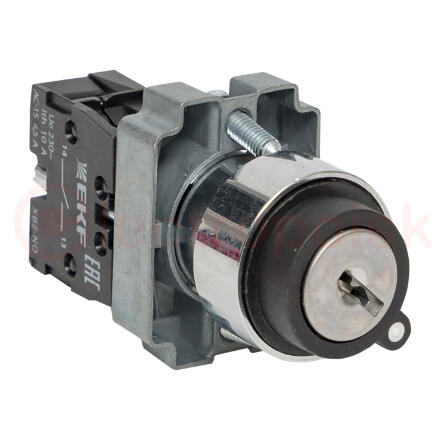 Переключатель BG21 2P с замком не возвратный NO