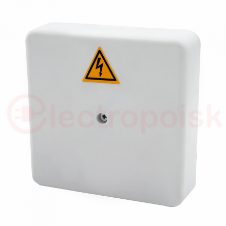 Коробка распределительная огнестойкая КРОПС-П2, IP41, габаритные размеры 100х100х30 мм, для кабелей сечением до 6 мм2, 4 клеммы