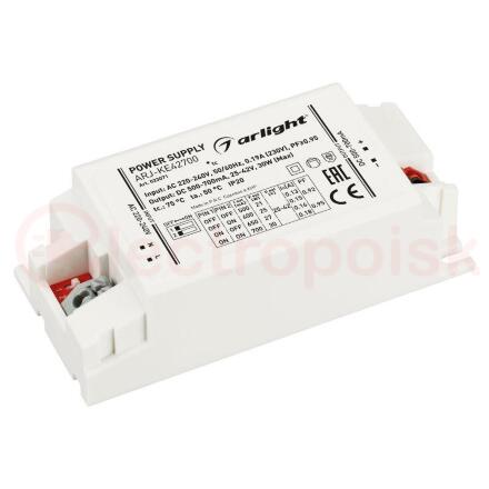 Блок питания ARJ-KE42700 (30W, 500-700mA, PFC) (ARL, IP20 Пластик, 5 лет)