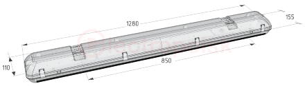 ДБП-52Вт, IP65, 4000К, 6300Лм, прозр.рас-ль, ССО-42/55-Т1