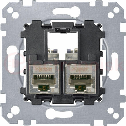 Actassi Розетка компьютерная 2xRJ45 категория 5е STP