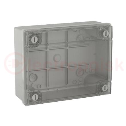 Коробка распределительная  IP56 380х300х120мм с гладкими стенками прозрачная