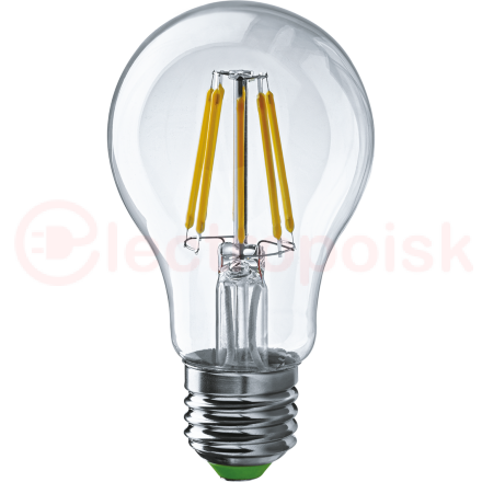 Лампа светодиодная LED 6вт Е27 белый FILAMENT