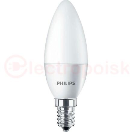Лампа светодиодная LED Свеча 5 Вт 500 Лм 2700 К E14 К 220-240 В IP20 Ra 80-89 (класс 1В) EcohomeLED PHILIPS