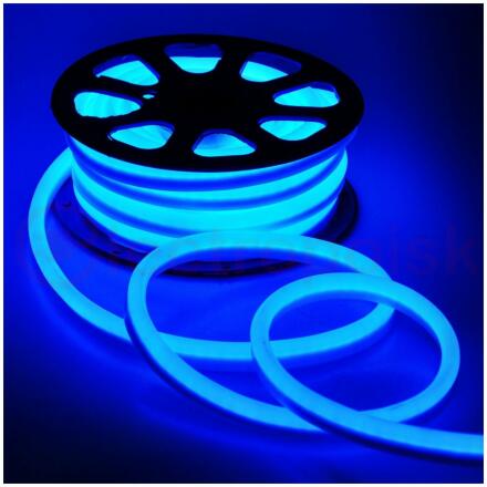 Лента светодиодная ULS-N21-2835-120LED/m-8mm-IP67-220V-8W/m-50M-BLUE бобина