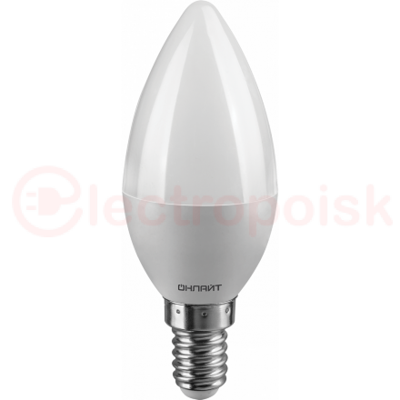 Лампа светодиодная LED 8вт Е14 дневной матовая свеча