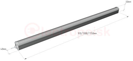 ДБП-32Вт, IP54, 3000К, 3600Лм, призм.рас-ль, L=0.9м, АТ-ССО-43-32-33