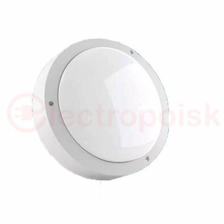 ULW-K15A 25W/5000K IP54 WHITE Светильник светодиодный влагозащищенный. Круг. Белый свет (5000K). 3000Лм. 220X70мм. Корпус белый. ТМ Uniel