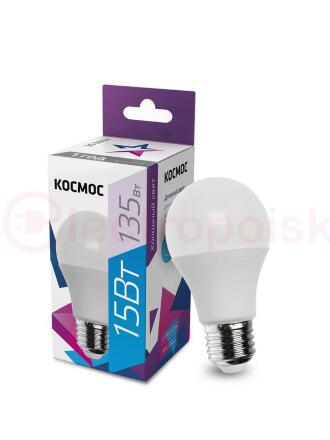 Лампа светодиодная LED 15Вт 220В Е27 D60х108 6500К холодный A60 Космос