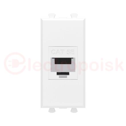 Avanti Розетка компьютерная RJ-45 без шторки      модульная, кат.5е, Белое облако, 1 модуль