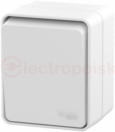 AtlasDesign PROFI IP54 О/У 1-клавишный кнопочный ВЫКЛЮЧАТЕЛЬ 10 АХ, БЕЛЫЙ