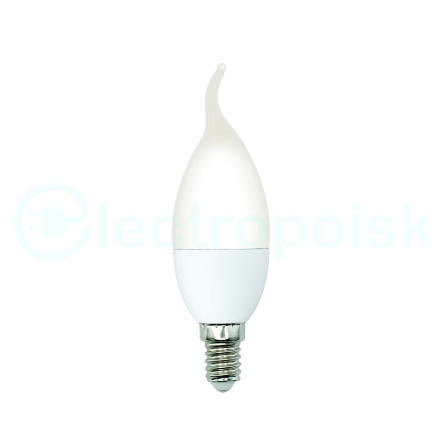 Лампа светодиодная LED-CW37-5W/3000K/E14/FR/SLS Форма свеча на ветру матовая Теплый белый свет (3000K) ТМ Volpe