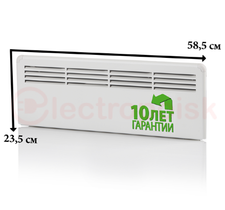 Конвектор 250W механический термостат IP21 235мм вилка