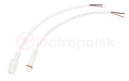 Соединительный кабель (2pin) герметичный (IP67) 2х0.35 кв мм белый