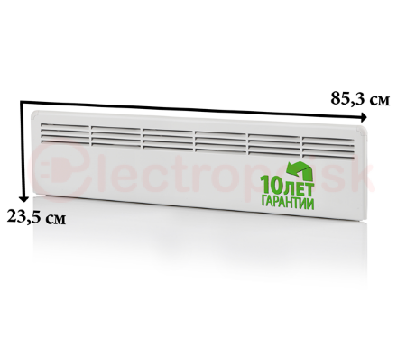 Конвектор 500W механический термостат IP21 235мм вилка