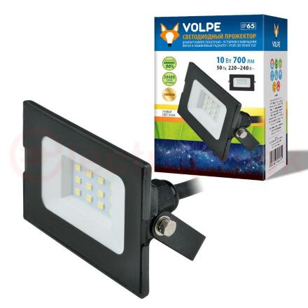 ULF-Q513 10W/DW IP65 220-240В BLACK Прожектор светодиодный. Дневной свет(6500К). Корпус черный. TM Volpe.