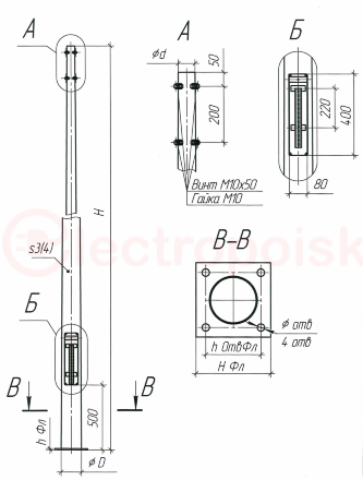 Опора круглоконическая НФК-3