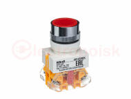 Выключатель кнопочный ВK-22 с фиксацией ABF диам. 22мм красный 220В Выключатель кнопочный ВK-22 с фиксацией ABF диам. 22мм красный 220В