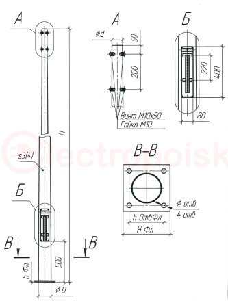 Опора круглоконическая НФК-5