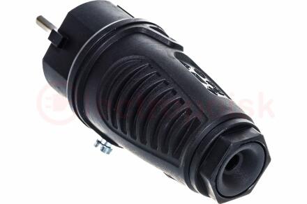 PCE Вилка каб 16A/250V/2P+E/IP54 корпус черный, маркер черный
