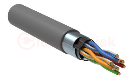 Витая пара F/UTP кат.5е 4 пары 24 AWG solid 305м PVC серый ITK