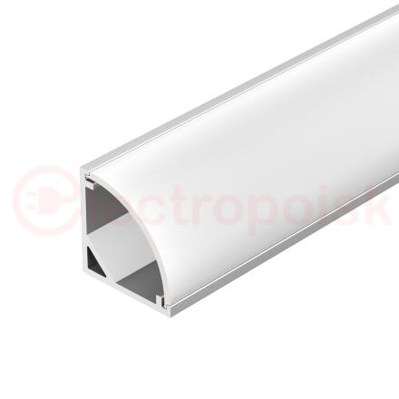 Профиль с экраном SL-KANT-H16-2000 ANOD+OPAL (Arlight, Алюминий)