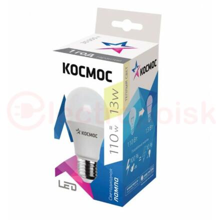 Лампа светодиодная LED 13Вт 220В Е27 D60х108 4500 белый А60 Космос