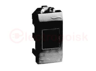Розетка компьютерная RJ45 категория 5е экранированная 1 разъем Brava черная