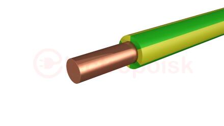Провод ПуВ нг(А)LS 1х4.0 желто-зеленый (бухта)