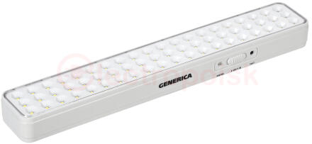 Светильник светодиодный аккумуляторный ДБА 1060 непостоянного действия 60LED 6ч 6Вт GENERICA