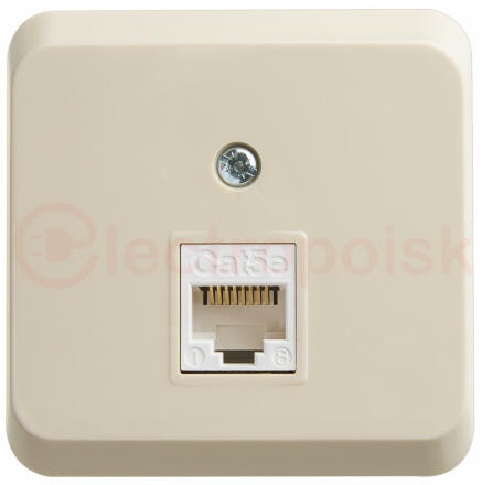 ЭТЮД Розетка компьютерная RJ45 наружная категория 5е кремовый