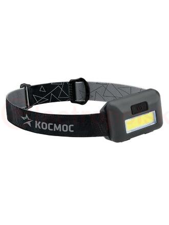 Фонарь налобный светодиодный KOC-H101-COB, COB 3вт, 3*AAA