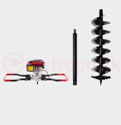 Спецкомплект FROZEN & ROCKY GroundDrill SET N16 (Бензобур GroundDrill-16 HERCULES + шнек Frozen Ground Drill 250 (800 мм) + удлинитель Extension 500 (50 см))