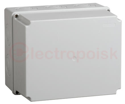 Коробка КМ41274 распаячная для открытой проводки 240х195х165мм IP55 (RAL7035 кабельные вводы 5 шт)