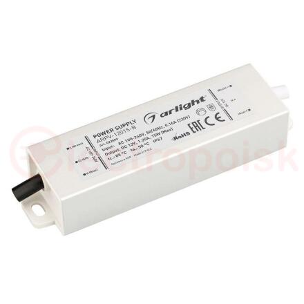 Блок питания ARPV-12015-B (12V, 1.3A, 15W) (ARL, IP67 Металл, 3 года)