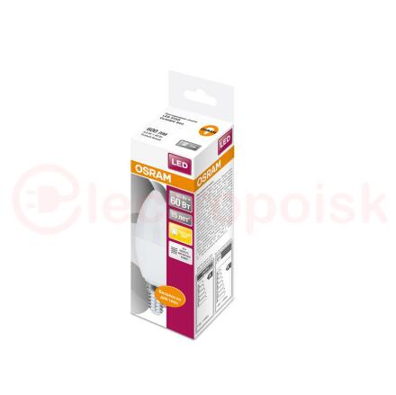Лампа светодиодная LED 6,5Вт Е14 STAR ClassicB (замена 60Вт),теплый белый свет, матовая колба Osram