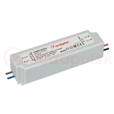 Блок питания ARPV-LV24050 (24V, 2.0A, 48W) (ARL, IP67 Пластик, 2 года)