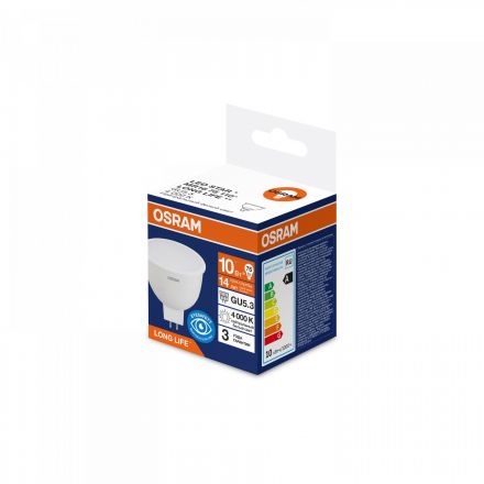 Лампа светодиодная 10Вт 1000Лм 4000К GU5.3 170-250В OSRAM LONG LIFE