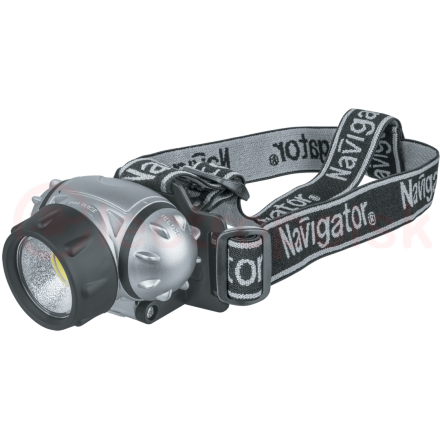 Фонарь светодиодный NPT-H14-3AAA 1Вт COB LED 110лм 20м налобный пластик